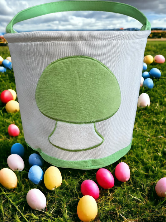 Personalized Green Mushroom Easter Basket