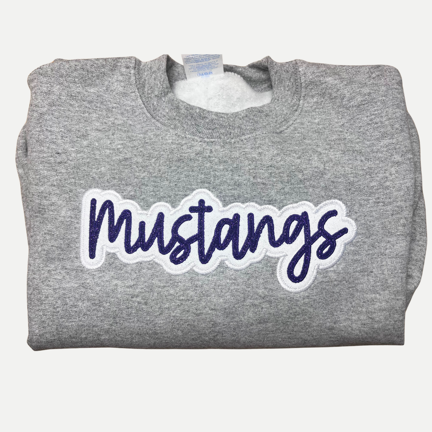 Mustangs Embroidered Glitter Sweatshirt