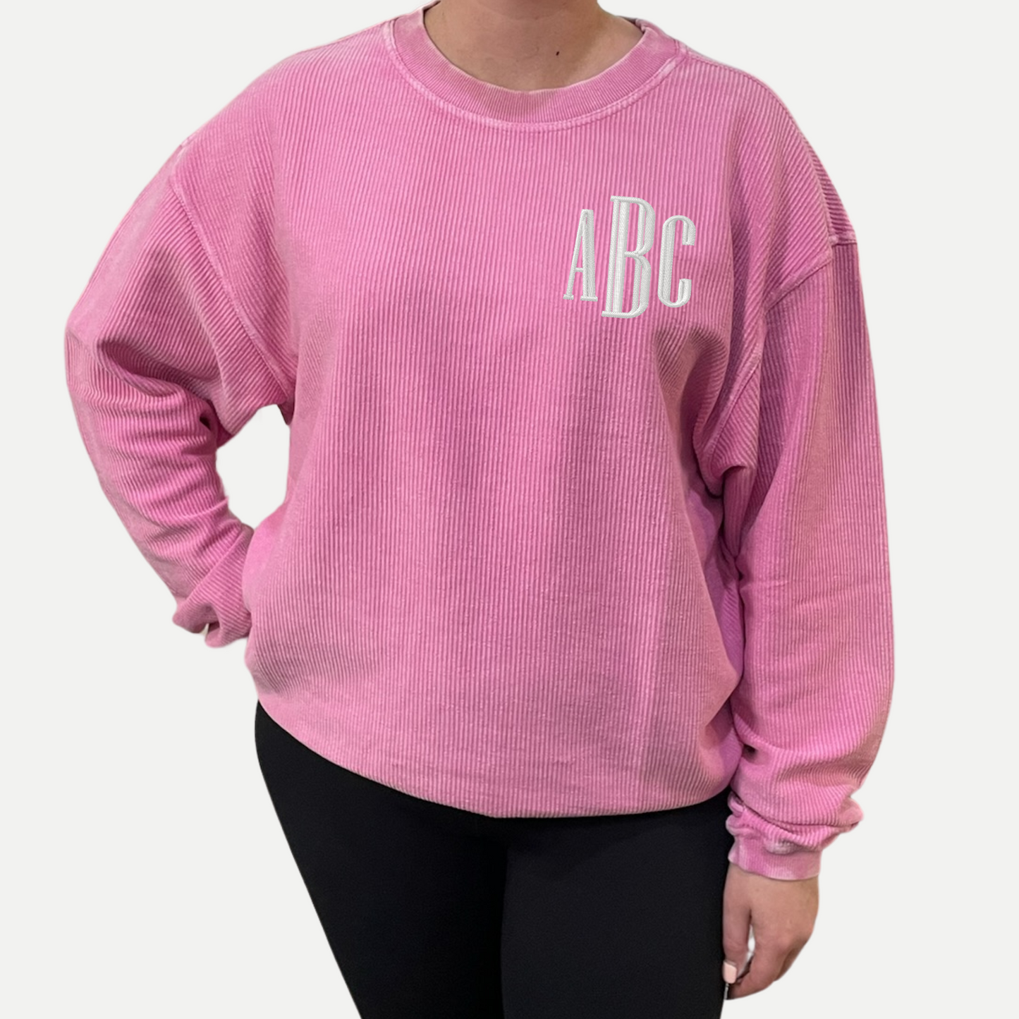 Luxe Corded Crew Sweatshirt