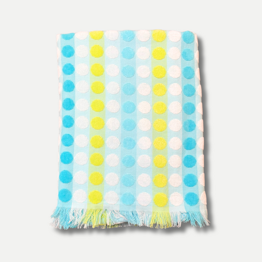 Blue Polka Dot Beach Towel