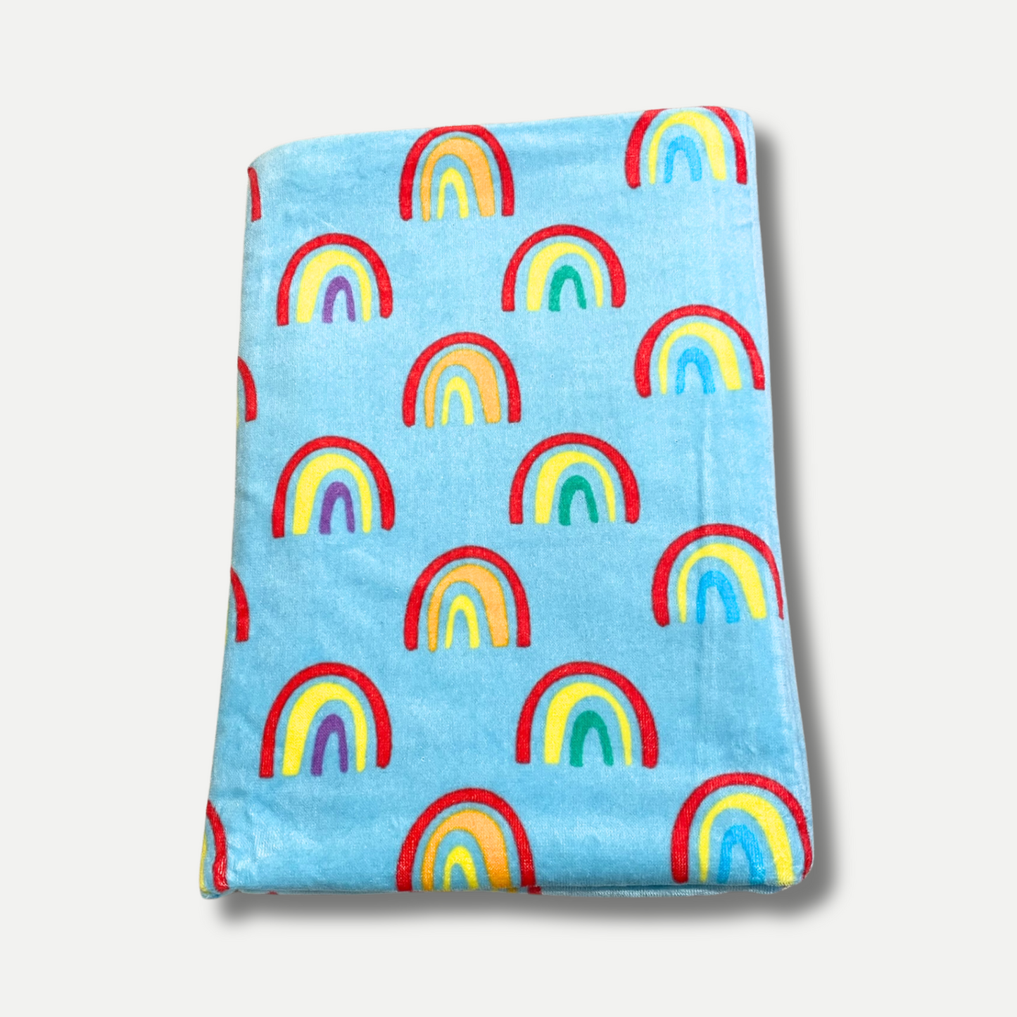 Blue Rainbow Beach Towel