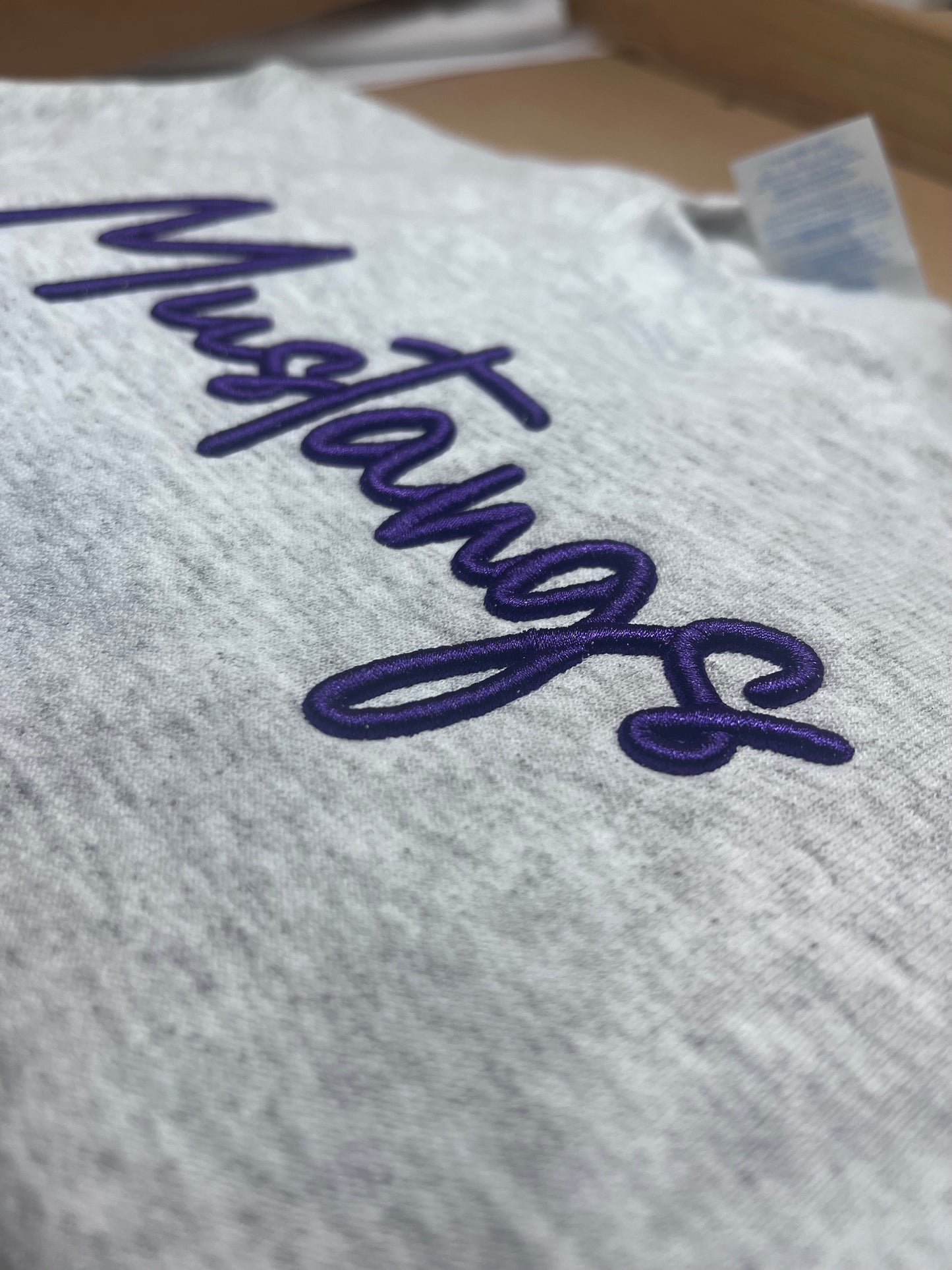 Mustangs Embroidered Puff Sweatshirt