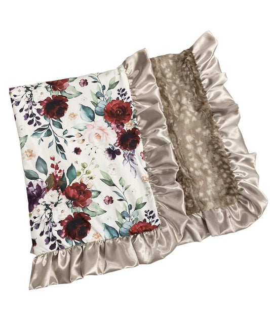 Lush Floral Fawn Blanket