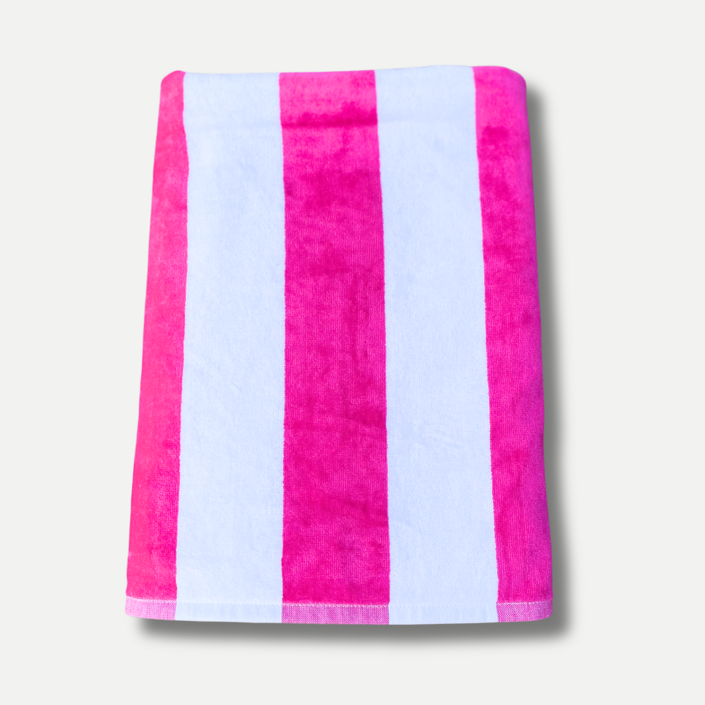 Pink Striped Beach Towel