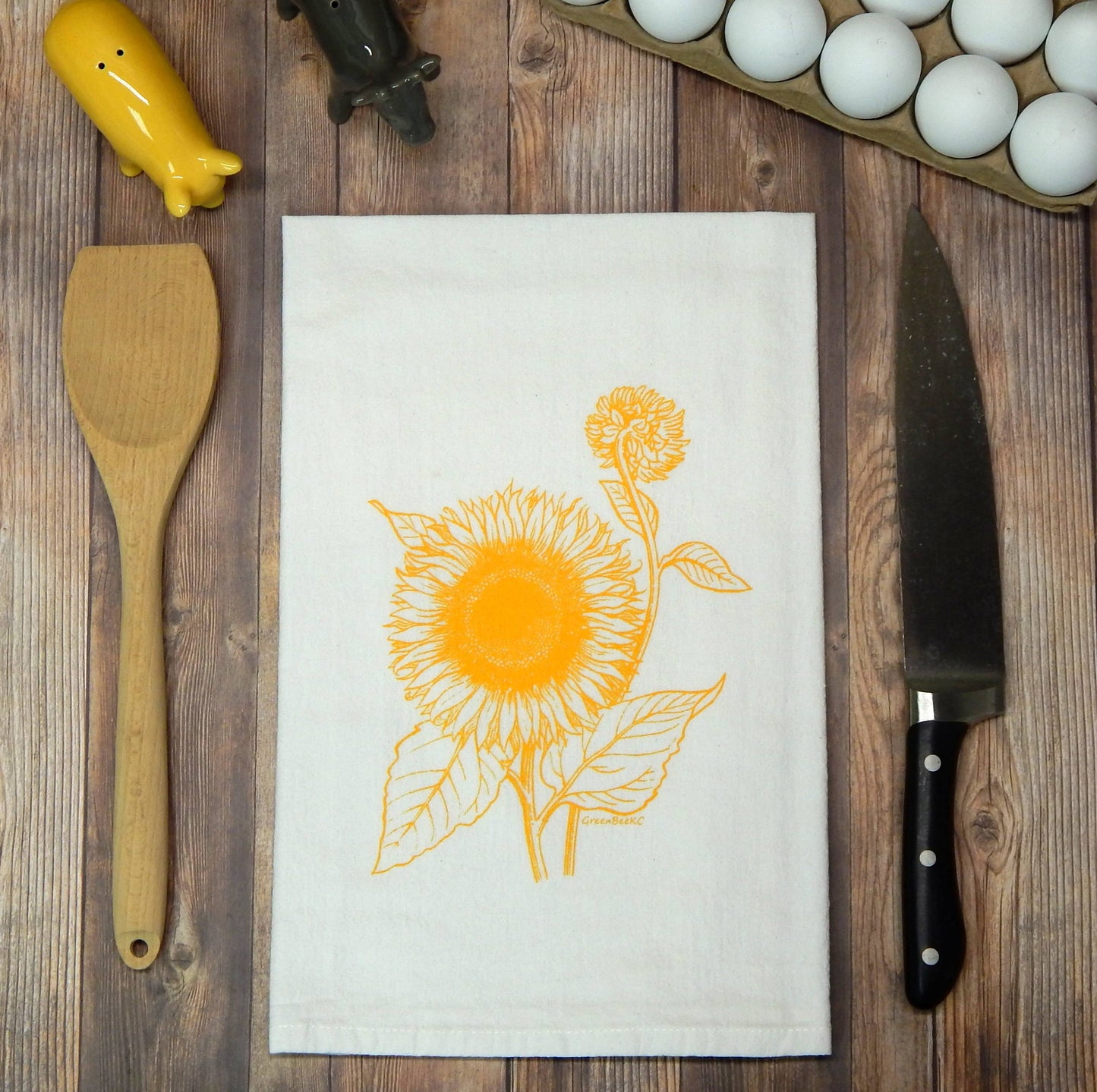 Sunflower Flour Sack Tea Towel